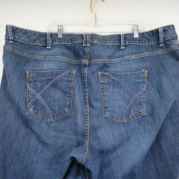 Lane Bryant Jeans Womens Size 26 Average Blue Dark Wash Denim Distinctly Boot - Picture 5 of 10